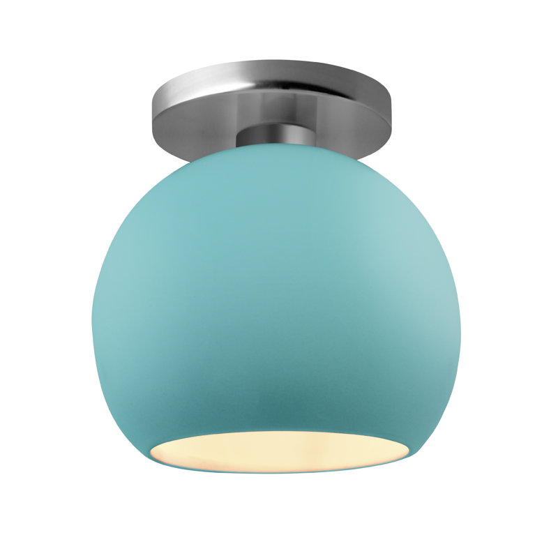 Plafonnier semi-encastré Radiance, H 9 po x l 10 po x P 10 po, Piscine réfléchissante, Nickel brossé