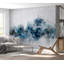 Papier peint abstrait - Vague bleue moderne-1592603142