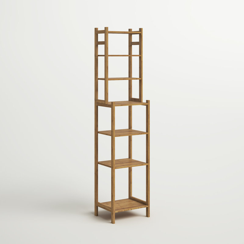 Solana Solid Wood Bathroom Shelves, Natural