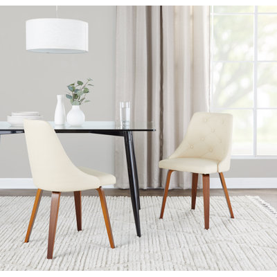 Paco Tufted Faux Leather Upholstered Side Chairs