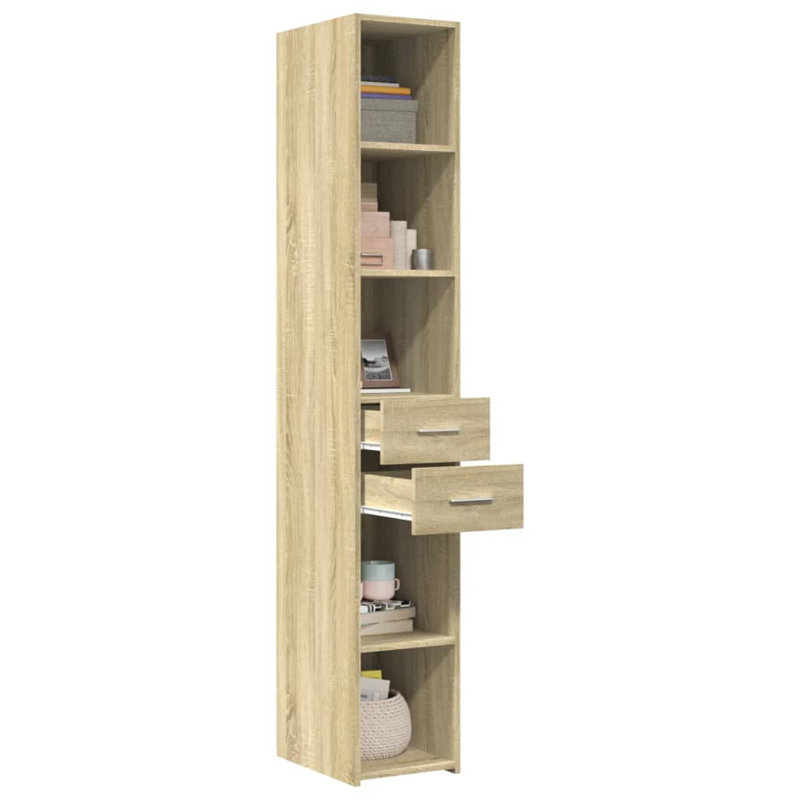 185cm H x 30cm W Standard Bookcase, Sonoma Oak