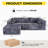 Compression Deep Seat Sectionals, 100 Inch Corduroy Modern Home Sofa