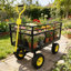 Chariot à gros chariot durable avec pneus pneumatiques pour faciliter le transport dans le jardin et la ferme