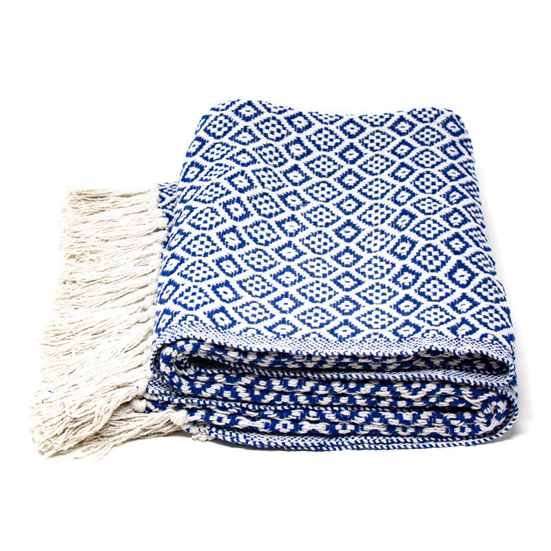 Jeté en coton , Bleu marine