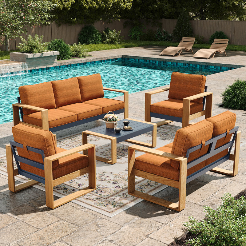 Outdoor Lounge Chair, Orange