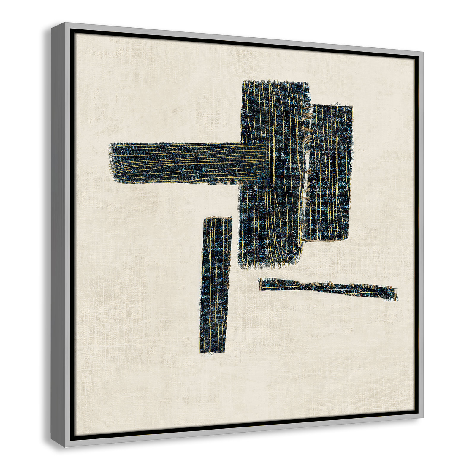 Copeland "Stitched II" Print, 25.5" H x 25.5" W, Silver