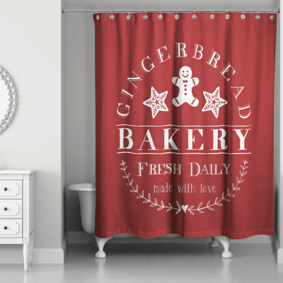 Rideau de douche simple pain d’épice boulangerie Dian