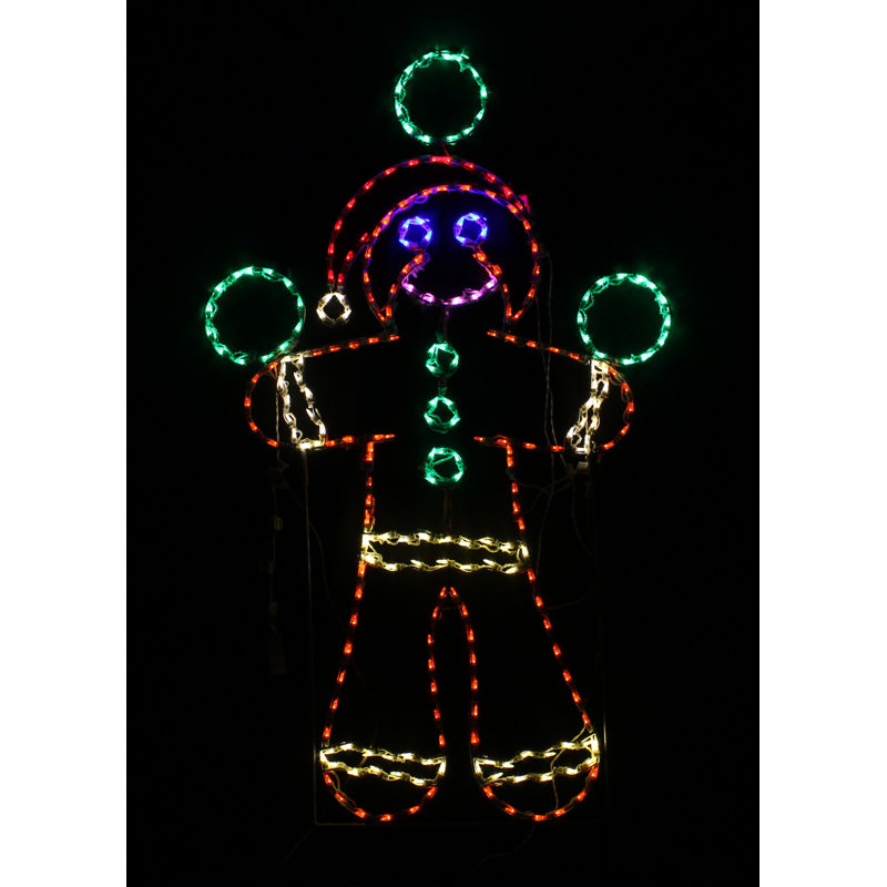 Visage de Noël animé de bonhomme en pain d'épice animé