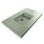 Newterra Concrete Handmade Rectangular Console Bathroom Sink-70734340-110136438