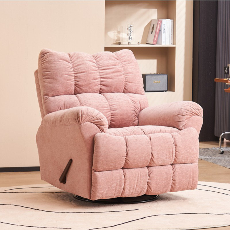 Beech solid wood Chenille chair, Pink