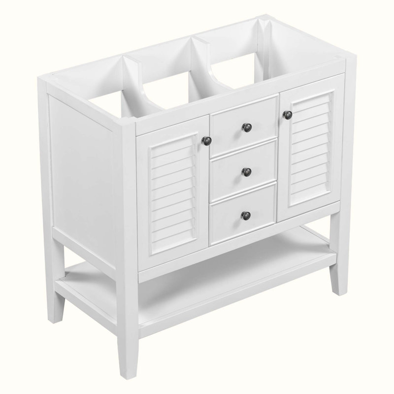35'' Single Bathroom Vanity Base Only, White