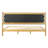 Larkston Mid-Century Modern Rubber Wood Platform Bed With Faux Leather Headboard-114765979-114765982