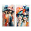 «Whimsical Fashion Gril», 2 pièces sur toile-1626111792-1626111804