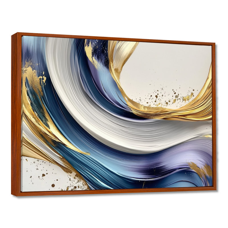Rasch - Abstract Wall Art, H 34 po x l 44 po, Cadre flottant, Brun