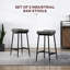 Hallettsville Upholstered Counter Stool with Metal Frame-991104322
