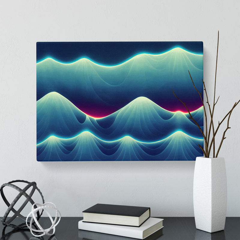 Glowing Mountain - Wrapped Canvas Print, 35cm H x 50cm W x 3cm D