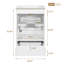 Meuble-lavabo de salle de bain avec lavabo en céramique, tiroir à compartiments et porte, style moderne, 20 po-124009314