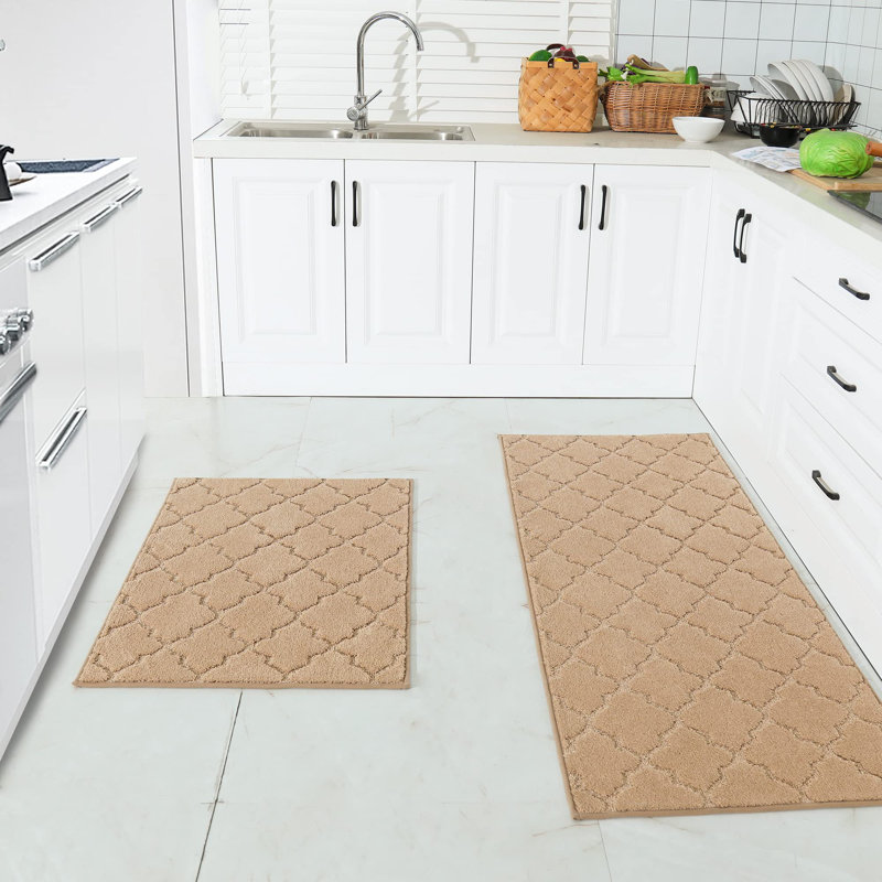 Tapis de cuisine doux et super absorbant, Beige