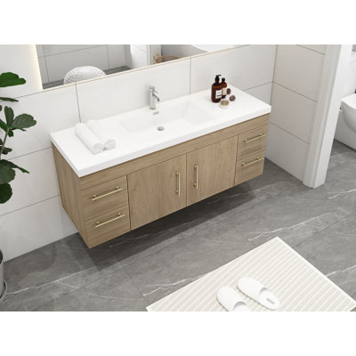 Ensemble de meuble-lavabo simple mural 59 po Romer