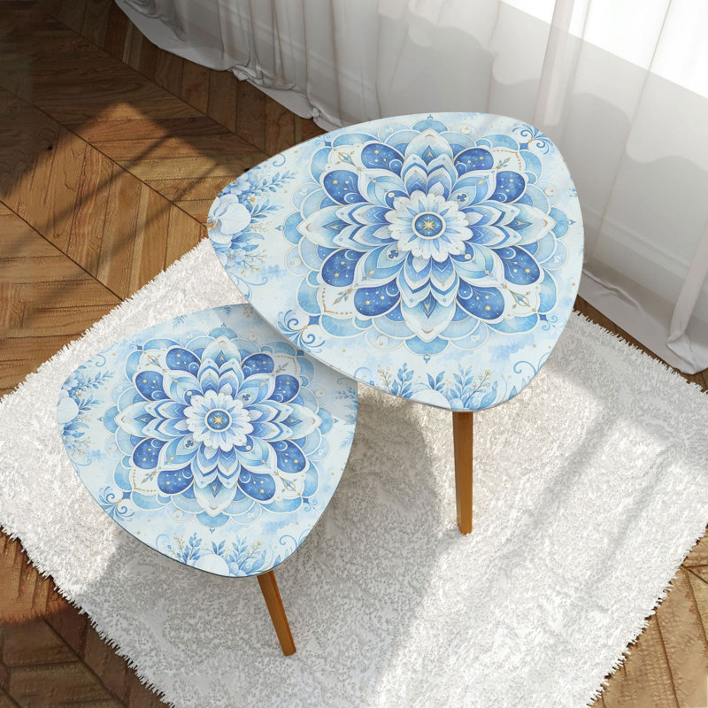 Ensemble de 2 tables basses gigognes Triangle