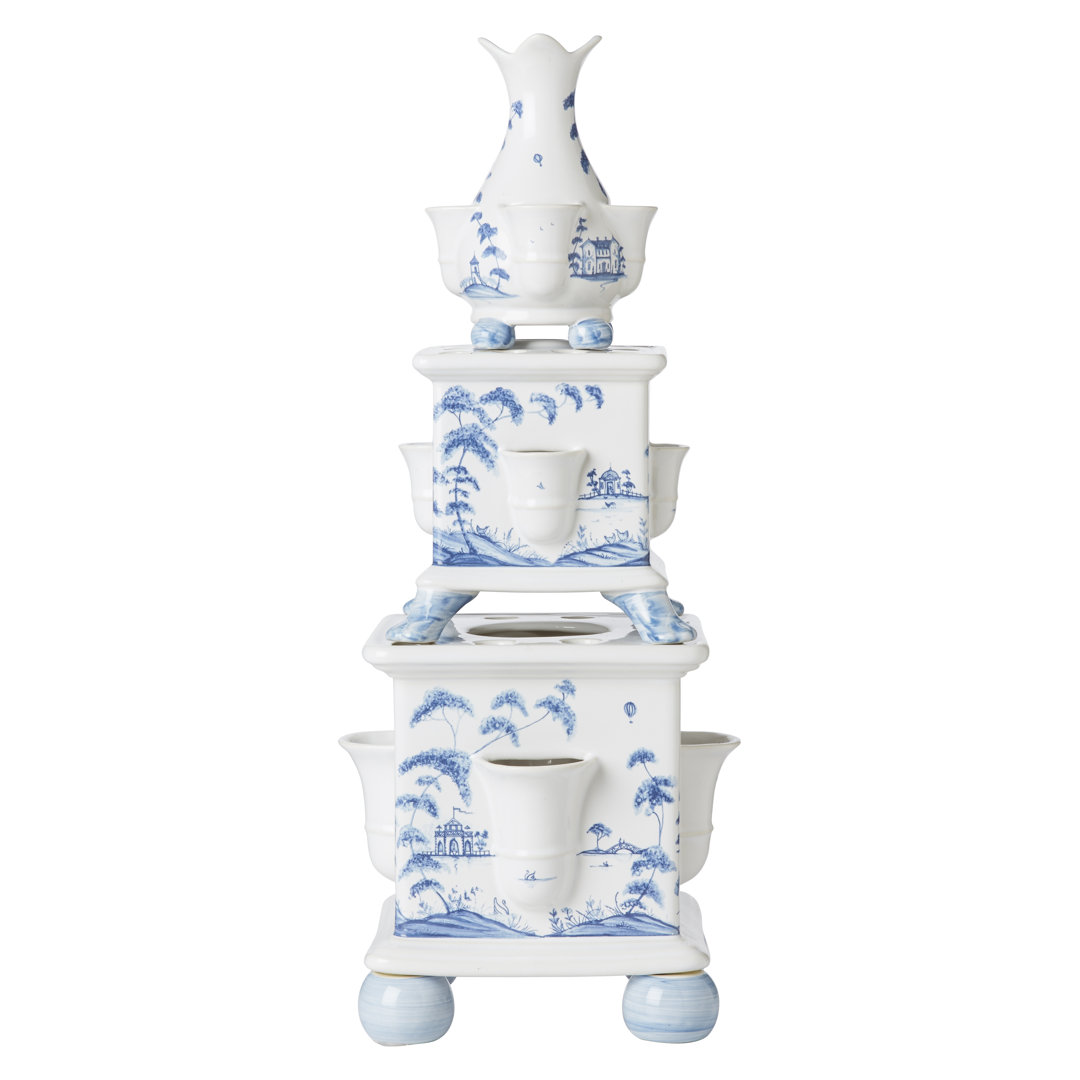 Country Estate 3 Piece Tulipiere Tower Set - Delft Blue Juliska