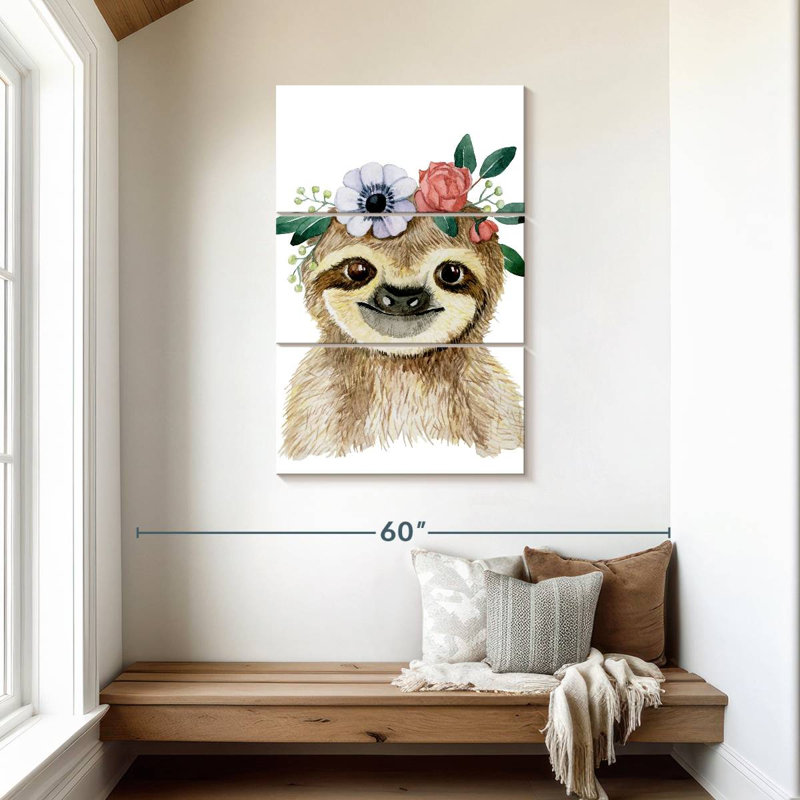 Brampt Cute Sloth, 45" H x 28" W