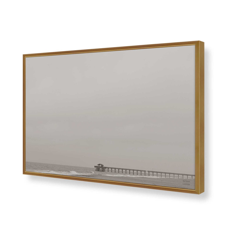 «Atlantic Edge» par Nathan Larson, reproduction d'art, H 12 po x l 18 po, Doré