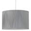 23cm H Silk Drum Pendant Shade ( Uno ) in Grey