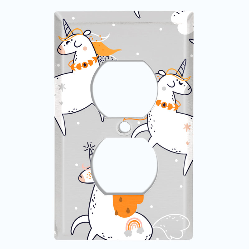 Patterned 1 - Gang Toggle Light Switch Standard Wall Plate