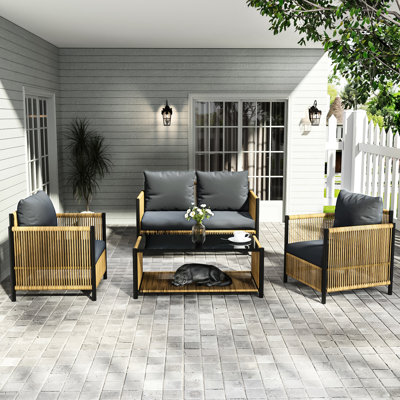 4 Jardin avec tissu imperméable - Restez au sec et confortable tissé à la main Ajoutez du charme à votre espace extérieur