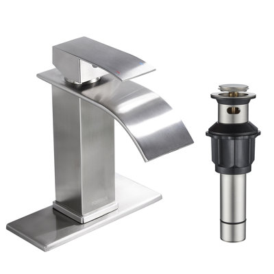 Single-Hole Single-handle Bathroom Faucet with Drain Assembly