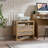 2 - Drawer Natural Oak Rattan Boho Bedside Tables ,Set 2 Large Nightstand with Open Shelving-1950813153