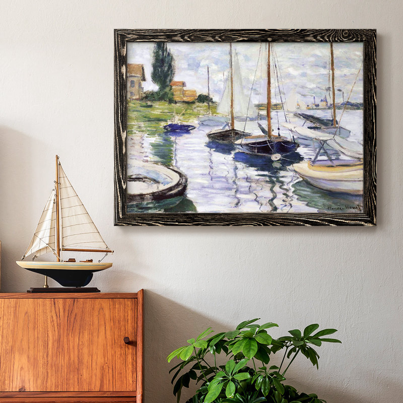 «Boat At Petit», reproduction d'art sur toile, Noir, H 26 po x l 38 po
