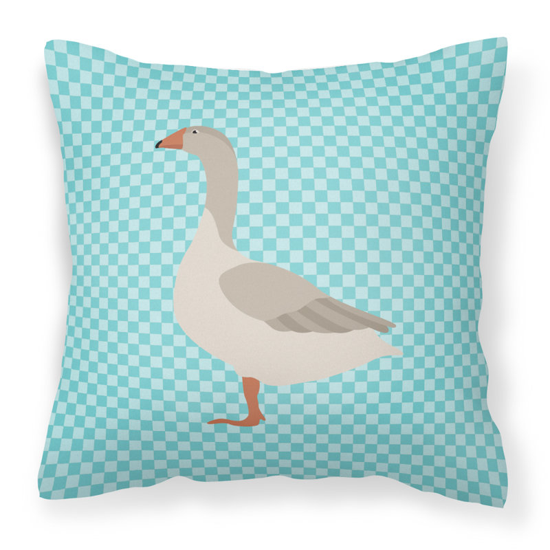 Coussin extérieur oie, 18 po x 18 po, Bleu