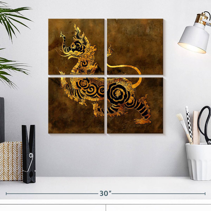 Lion Keha grunge grunge, H 18 po x l 18 po