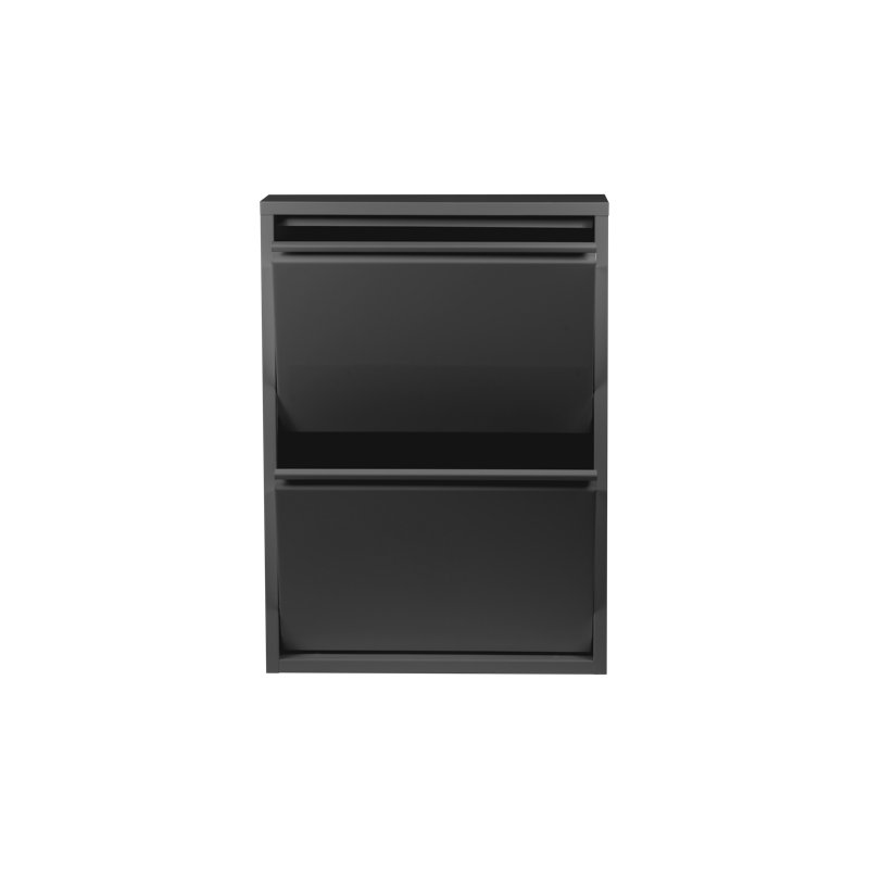 4 Pair Shoe Storage Cabinet, Black