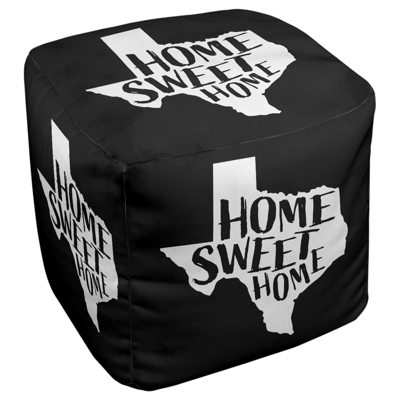 Repose-pieds à cubes the home texas, Noir