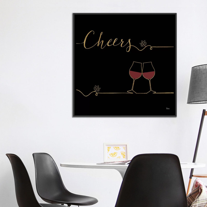 « lalineed wine on black v », art textuel sur toile, H 18 po x l 18 po x P 1,5 po, Toile avec cadre flottant noir