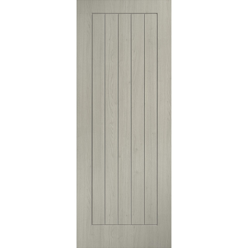 Laminate Cottage Pre-finished White Laminate Doors 838 x 1981, 610mm x 1981mm, Light Grey