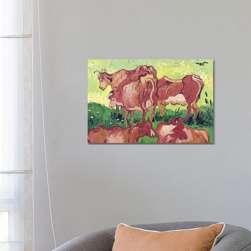Cows, 1890 by Vincent Van Gogh - Wrapped Canvas Painting