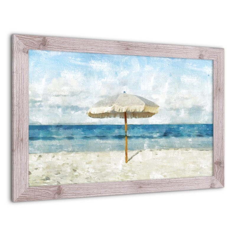 Beach Umbrella, reproduction encadrée, H 20 po x l 30 po x P 0,75 po