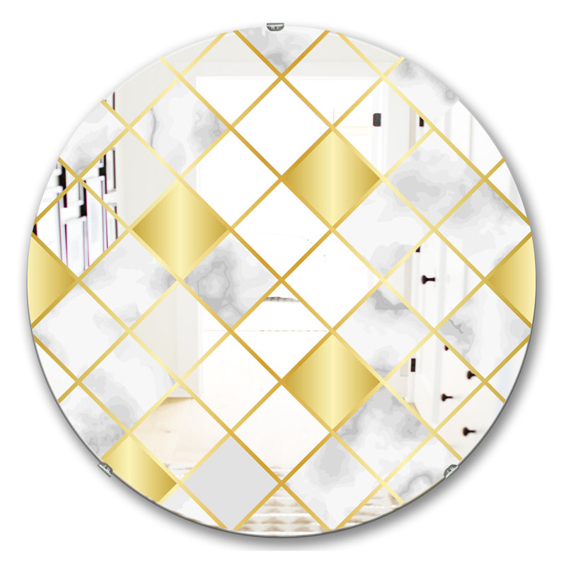 Miroir d'appoint Mid-Century Capital Diamond, H 23,6 po x l 23,6 po