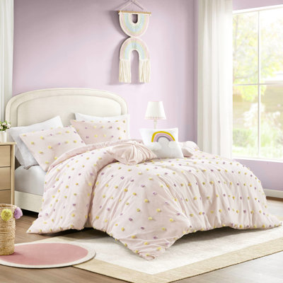 Édredon double 5 pièces, édredon en coton, rembourrage, coussins décoratifs avec lavable à la machine, comprend des taies décoratives et un nuage