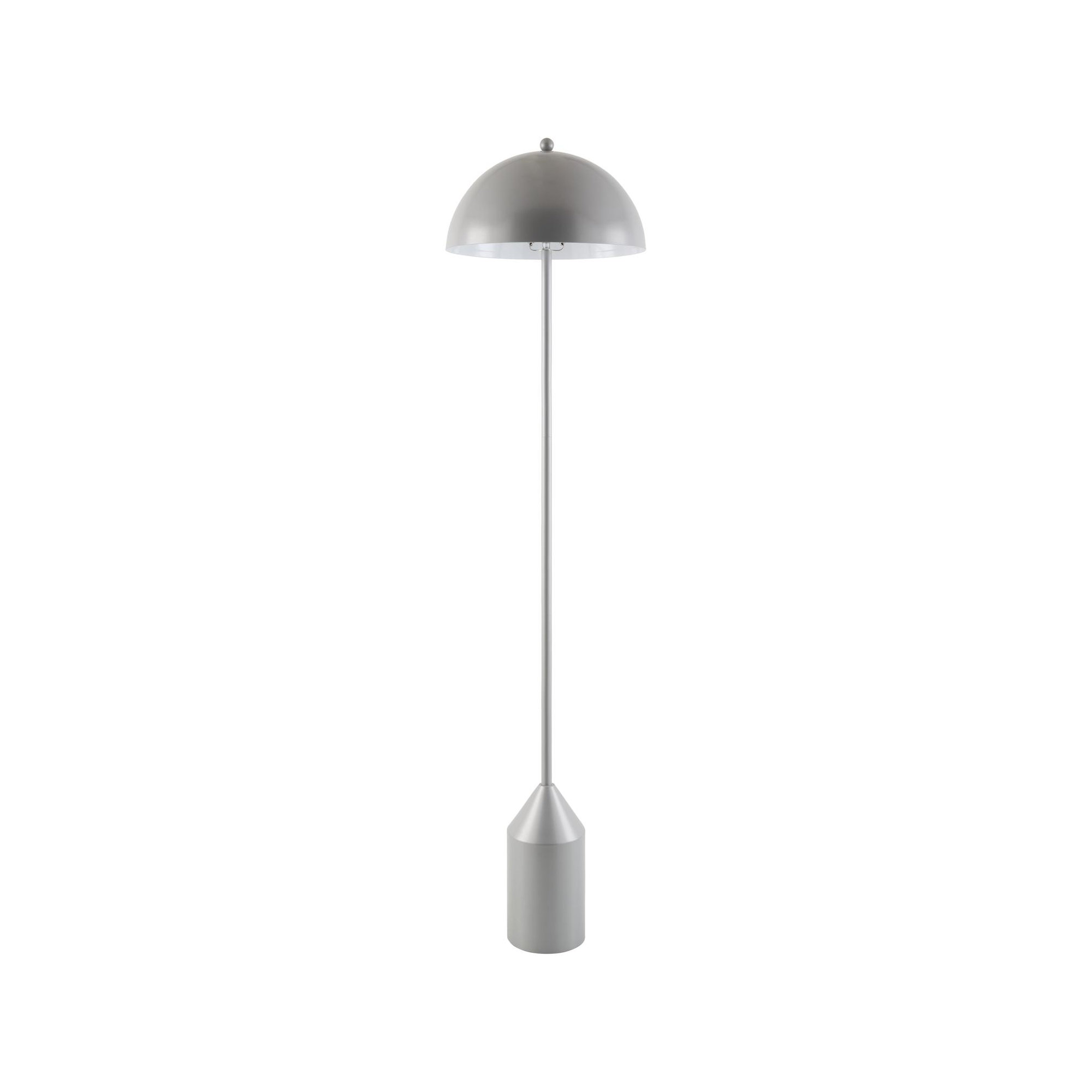 Jemma 59'' Iron Floor Lamp, Silver, Silver