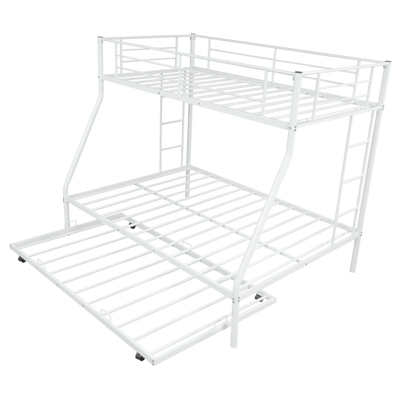Comptche Kids Bunk Bed with Trundle, Twin over Full, White