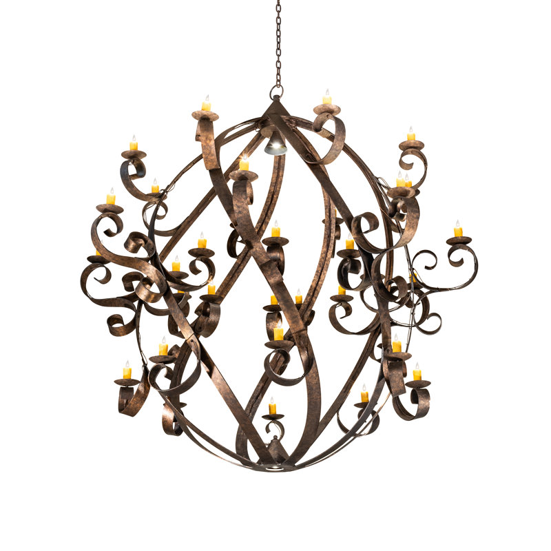 Caliope 34 - Light Dimmable Globe Chandelier