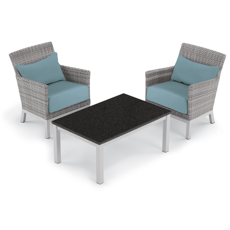 Argento Club Patio Chair with Cushions, Ice Blue