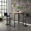 Rectangular Dining Table with Steel Base-71129581-71129582