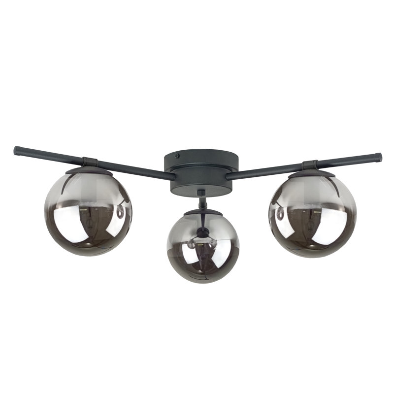 Apeks 3-light Flush Mount, Black