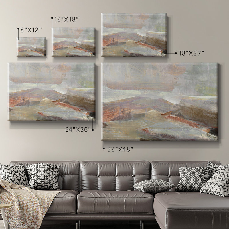 Toile tendue avec châssis Distant Canyon, H 12 po x l 18 po